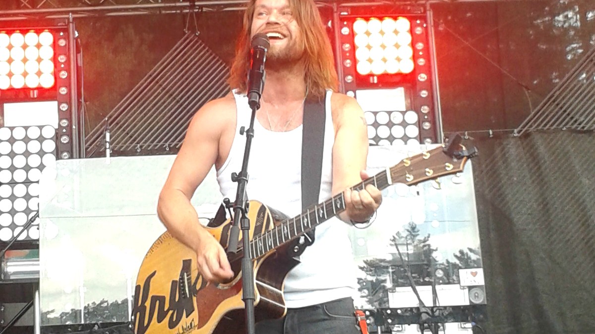 Richard Krajčo, frontman kapely Kryštof, na festivalu v roce 2013